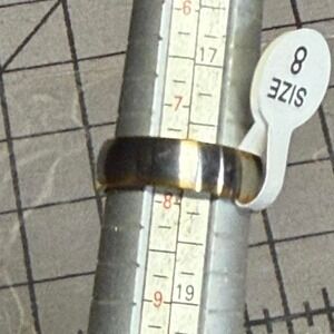 Two-Tone Brushed Band Ring | Silver & Gold Tone